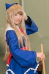 blonde_hair broom cofi cosplay dress hairbow puyo_puyo witch_(puyo_puyo) rating:Safe score:0 user:pixymisa