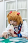 blonde_hair cosplay kataoka_yuuki sailor_uniform saki_(manga) school_uniform suu twintails rating:Safe score:0 user:xkaras