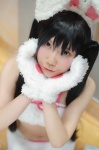 animal_ears bunny_ears cosplay halter_top kei k-on! nakano_azusa paw_gloves shorts twintails rating:Safe score:0 user:nil!