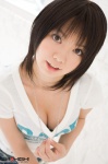 bra cleavage denim girlz_high hikari miniskirt skirt torn_clothes tshirt rating:Safe score:1 user:nil!
