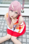 anemone cheri choker cosplay dress eureka_seven hairband pantyhose pink_hair sheer_legwear rating:Safe score:0 user:pixymisa