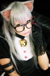 animal_ears cat_ears cathy_(yuu-gi-ou_zexal) cosplay dress glasses gloves kon silver_hair yuu-gi-ou_zexal rating:Safe score:0 user:nil!