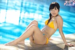 barefoot bikini ponytail pool side-tie_bikini swimsuit wet yume_kana rating:Safe score:1 user:nil!