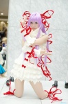 al_azif cosplay demonbane dress kneehighs pantyhose purple_hair ribbons tsugihagi_mishin rating:Safe score:1 user:nil!