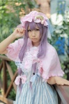 capelet cosplay dress enako hat patchouli_knowledge purple_hair touhou rating:Safe score:0 user:nil!