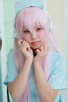 cosplay headphones hiiragi_haruka nitro_super_sonic nurse nurse_cap nurse_uniform pink_eyes pink_hair super_soniko rating:Safe score:0 user:pixymisa