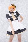 apron blouse cosplay hairbow hoshizora_rin love_live!_school_idol_project maid maid_uniform miniskirt nagisa_mark-02 orange_hair skirt rating:Safe score:1 user:nil!