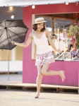 camisole miniskirt niwa_mikiho skirt straw_hat tropical_rainbow umbrella rating:Safe score:1 user:nil!
