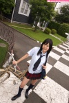bicycle blouse bookbag costume kneesocks pleated_skirt school_uniform skirt tie tsukasa_aoi rating:Safe score:0 user:nil!