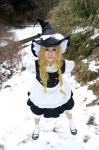 apron blonde_hair blouse braid cosplay jumper kirisame_marisa riyo socks touhou witch_hat rating:Safe score:0 user:nil!