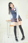 blouse dgc_0969 pleated_skirt school_uniform shinohara_saemi skirt tank_top thighhighs tie zettai_ryouiki rating:Safe score:0 user:nil!