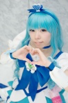 <3 blue_hair bow choker cosplay cure_marine detached_sleeves dress hairband hayase_ami heartcatch_precure! kurumi_erika pointed_skirt pretty_cure rating:Safe score:1 user:nil!