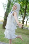 ano_hi_mita_hana_no_namae_wo_bokutachi_wa_mada_shiranai barefoot cosplay dress honma_meiko silver_hair yuyu rating:Safe score:0 user:nil!