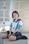 ayase_chio cosplay headphones ipod kneesocks kobayakawa_rinko love_plus pleated_skirt sailor_uniform school_uniform skirt rating:Safe score:1 user:nil!