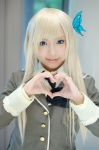 <3 asae_ayato blazer blonde_hair blouse boku_wa_tomodachi_ga_sukunai cosplay kashiwazaki_sena school_uniform rating:Safe score:3 user:nil!