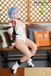 ayanami_rei blue_hair boots cleavage cosplay hairband jacket neon_genesis_evangelion one-piece_swimsuit saku swimsuit white_end_type_zero rating:Safe score:0 user:nil!