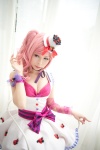 bra choker cleavage cosplay dress hat momose_riyu original pink_hair side_ponytail rating:Safe score:6 user:xkaras