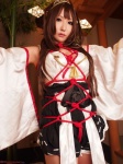 bound cosplay detached_sleeves hairband kantai_collection kimono kongou_(kantai_collection) miko pleated_skirt rokaku rope saku skirt rating:Safe score:1 user:nil!