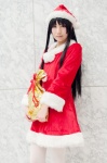 akiyama_mio cosplay k-on! pantyhose santa_costume stocking_cap white_legwear yuushi rating:Safe score:0 user:pixymisa