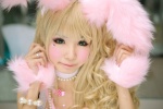 animal_ears blonde_hair bunny_ears choker cosplay dress himemiya_mahore original rating:Safe score:2 user:nil!
