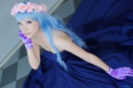 blue_hair cleavage cosplay dress gloves ibara macross macross_frontier sheryl_nome wreath rating:Safe score:0 user:nil!