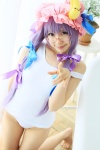 amatsuka_miyu bathroom bathtub cosplay glasses hat one-piece_swimsuit patchouli_knowledge purple_hair swimsuit touhou rating:Safe score:0 user:nil!