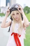 bakemonogatari cosplay dress goggles helmet oshino_shinobu sakuya_mikoto rating:Safe score:0 user:nil!