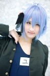 ahoge blazer blue_hair cosplay crossplay hairband hairbow otoko_no_ko_wa_meido_fuku_ga_osuki!? school_swimsuit shiratama_rei swimsuit yuki_(otosuki) rating:Safe score:0 user:nil!