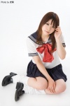 bow costume katou_mari miniskirt pleated_skirt sailor_uniform school_uniform skirt socks rating:Safe score:1 user:nil!