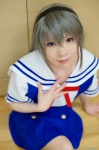 clannad cosplay hairband jumper ryuuna sailor_uniform sakagami_tomoyo school_uniform silver_hair rating:Safe score:0 user:nil!