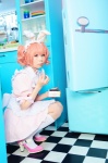 animal_ears apron bunny_ears cosplay dress inu_boku_secret_service kneesocks maid maid_uniform orange_hair rinrinko roromiya_karuta twintails rating:Safe score:3 user:nil!