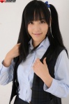 blouse hamada_yuri pleated_skirt school_uniform side_ponytail skirt suspenders vest rating:Safe score:1 user:nil!