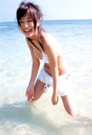 bikini_top cleavage felicidade kudo_risa ocean open_clothes overalls swimsuit wet rating:Safe score:0 user:nil!