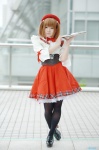 aizawa_tomomi beret black_legwear blouse corset cosplay miniskirt nana_(iv) pantyhose pia_carrot pia_carrot_3 skirt twintails rating:Safe score:2 user:nil!
