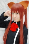 aloe animal_ears cat_ears cosplay dress quiz_magic_academy red_hair yoriyori rating:Safe score:0 user:nil!