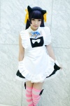 animal_ears apron asae_ayato cat_ears collar cosplay cuffs gokou_ruri hair_ribbons maid maid_uniform ore_no_imouto_ga_konna_ni_kawaii_wake_ga_nai ribbon_tie striped thighhighs zettai_ryouiki rating:Safe score:2 user:pixymisa