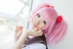 aisu cosplay pink_hair school_uniform twintails yoshikawa_chinatsu yuruyuri rating:Safe score:0 user:pixymisa