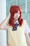 blouse cosplay love_live!_school_idol_project nishikino_maki nora red_hair school_uniform sweater_vest rating:Safe score:0 user:nil!