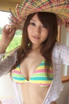bikini_top cardigan cleavage nitou_misaki straw_hat swimsuit rating:Safe score:2 user:nil!