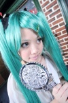 aqua_hair blouse cosplay hairbows hatsune_miku noa twintails vocaloid world_is_mine_(vocaloid) rating:Safe score:0 user:nil!