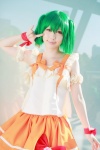 cosplay green_hair hirano_kurita macross macross_frontier miniskirt ranka_lee ruffles skirt tank_top twintails rating:Safe score:0 user:nil!