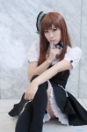 apron black_legwear blouse cosplay hat maid maid_uniform miniskirt original skirt thighhighs vest yukimi_kanon zettai_ryouiki rating:Safe score:1 user:nil!