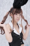 animal_ears bunny_ears cosplay minko tagme_character tagme_series twintails vest rating:Safe score:1 user:nil!