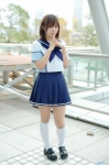 anegasaki_nene cosplay kneesocks love_plus pantyhose pleated_skirt sailor_uniform school_uniform shimizu_miki skirt rating:Safe score:2 user:nil!
