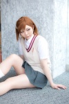 blouse caramel_eyes cosplay misaka_mikoto red_hair rinto_(ii) skirt socks sweater to_aru_kagaku_no_railgun rating:Safe score:0 user:pixymisa