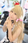 blonde_hair chii_(chobits) chobits cosplay crown dress saki twintails rating:Safe score:0 user:nil!