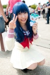 blue_hair bow chippi cosplay heartcatch_precure! kneehighs kurumi_erika plushie pretty_cure school_uniform rating:Safe score:0 user:pixymisa