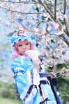 blouse cosplay dress fan kisaki_yune pink_hair saigyouji_yuyuko touhou rating:Safe score:2 user:nil!
