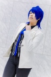 blazer blue_eyes blue_hair cosplay crossplay kaito keito_(ii) shirt tie trousers vocaloid rating:Safe score:0 user:pixymisa