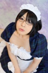 apron cosplay glasses hairband maid maid_uniform original ruru_(ii) rating:Safe score:0 user:pixymisa